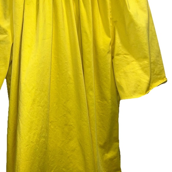 ROKSANDA yellow dress size medium mini bow cotton casual short sleeve spring - Picture 8 of 16